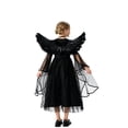 thumbnail image 5 of LIIPEE Girls Halloween Costumes Kids Long Sleeve Dresses Witch Fairy 2 In 1 Dress Up Clothes,11-13 Years, 5 of 8