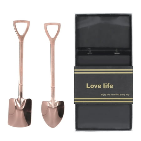 

Shovel Spoons Widely Used Coffee Spoons Sturdy Durable For Dessert For Cake For Rose Gold