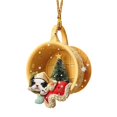 thumbnail image 1 of Adorno colgante de perro de Navidad, adorno colgante de acrílico, lindo de Navidad, estatua de perro, decoración de de Navidad para bolsa Estilo A, 1 of 8