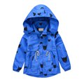 thumbnail image 2 of QISIWOLE Toddler Kids Baby Boys Girls Fashion Cute Cartoon Pattern Windproof Jacket Detachable Hooded Coat Discount, 2 of 9