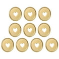 thumbnail image 3 of 10 Pcs Disque de Reliure en Forme de Cœur Doré pour Projets DIY et Étudiants, 3 of 9
