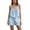 Blue, variant on Womens Pajamas Sets Y2K Cute Pj Set 2 Piece Tie Up Cami and Shorts Sleepwear M