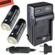 BM Premium (2 Pack) NB-9L Batterie et Chargeur Kit pour Canon PowerShot N, N2, Elph 510, Elph 520, Elph 530 HS, SD4500 Est Appareil Photo Numérique – image 1 sur 5