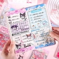 thumbnail image 2 of Sanrio-pegatinas bonitas de piezas, calcomanías de Kuromi Melody Cinnamoroll para cuenta de mano de mascotas, juego de pegatinas de papelería para taza y cuaderno, regalos, 100, 2 of 4