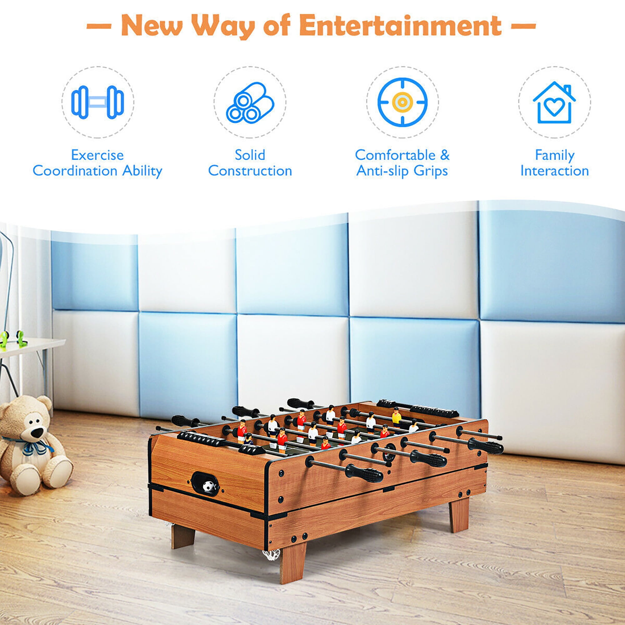 4-in-1 multi-game table with legs CBGames, toy foosball, toy billiards, toy  table Hockey