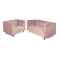 thumbnail image 2 of Sala 3-2 De Velvet Palo De Rosa Modelo Banks, 2 of 10