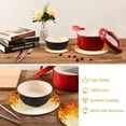 thumbnail image 6 of SKYSONIC Unique Autumn Leaves Pot Holders Trivets, 2 Pcs Heat Resistant Trivets,Fall Music Score Cotton Thread Weave Mats for Hot Pads Pans Pot Bowl Teapot for Kitchen Decor, 6 of 7