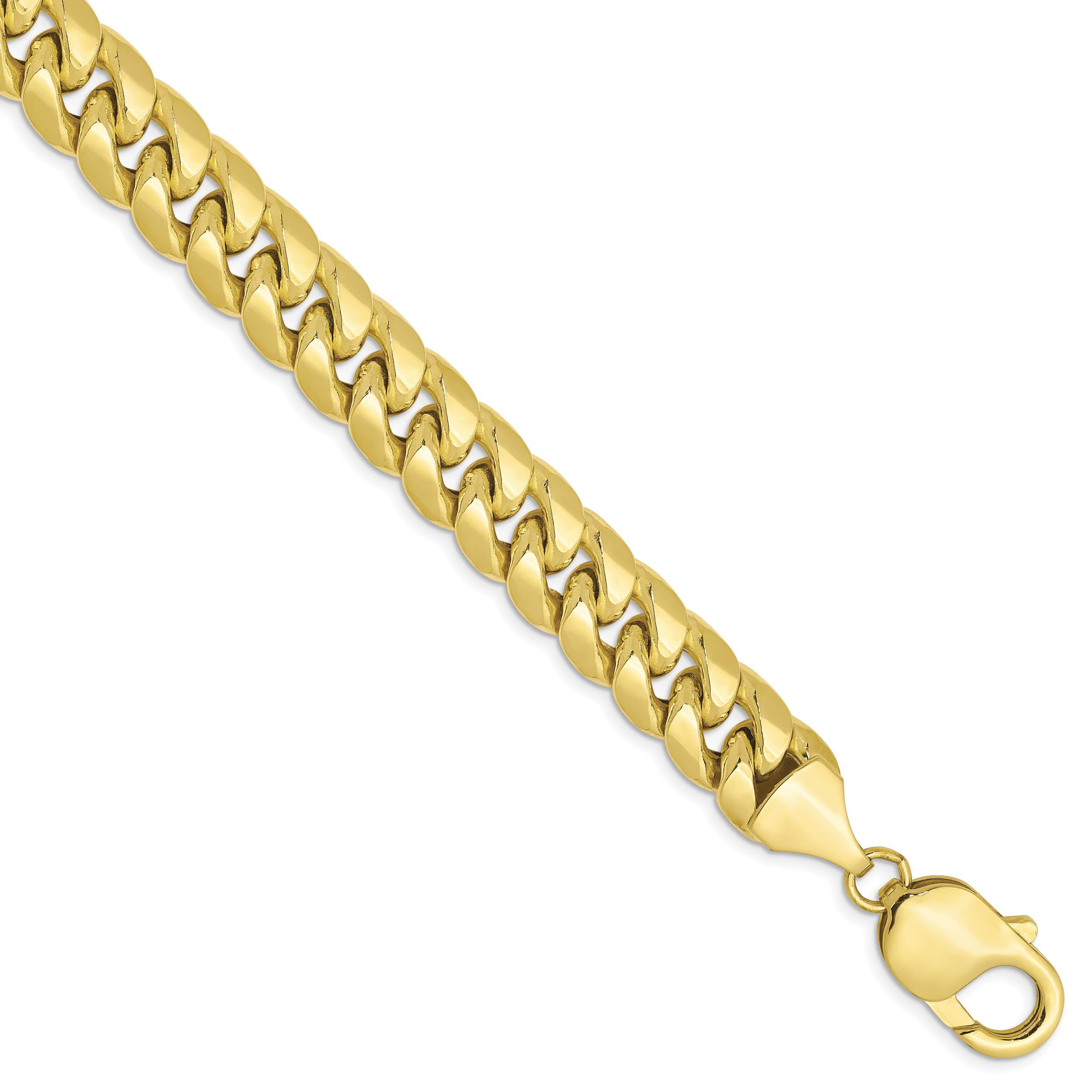 Brilliant Bijou 10k Yellow Gold 1.85mm Singapore Chain Bracelet 