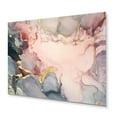 thumbnail image 2 of Designart "Tender Liquid Ink Art in Grey and Pink II" Fractals Metal Wall Decor, 2 of 5