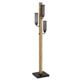 thumbnail image 2 of HomeRoots 526293 61 in. Brown Three Light Traditional Shaped Floor Lamp with Black Novelty Shade, 2 of 5