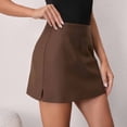 thumbnail image 6 of Levmjia Womens Skirt Casual Polyester Solid Color Double Split Zipper Skirt Pants Work Office Daily Wear Comfortable Fashionable, 6 of 8