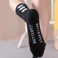 thumbnail image 6 of vlrwzc Butterfly Print Long Socks 6paris Casual Cotton Color Solid Socks Comfortable Breathable Non Slip Funny Socks for Women, 6 of 7