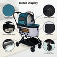 thumbnail image 4 of Wasait Automatic Folding Double Decker Pet Trolley, Separate Pet Trolley Lightweight Small and Medium Dog Cat Dog Trolley, 4 of 9