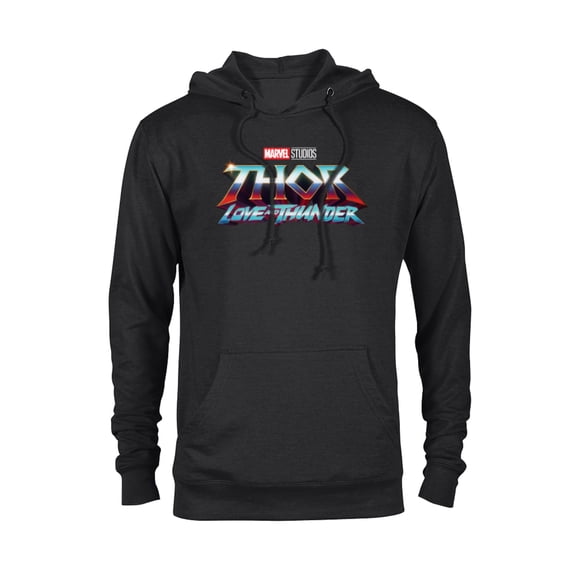 Marvel Thor: Love and Thunder Movie Logo - Pullover Hoodie for Adults - Customized-Black