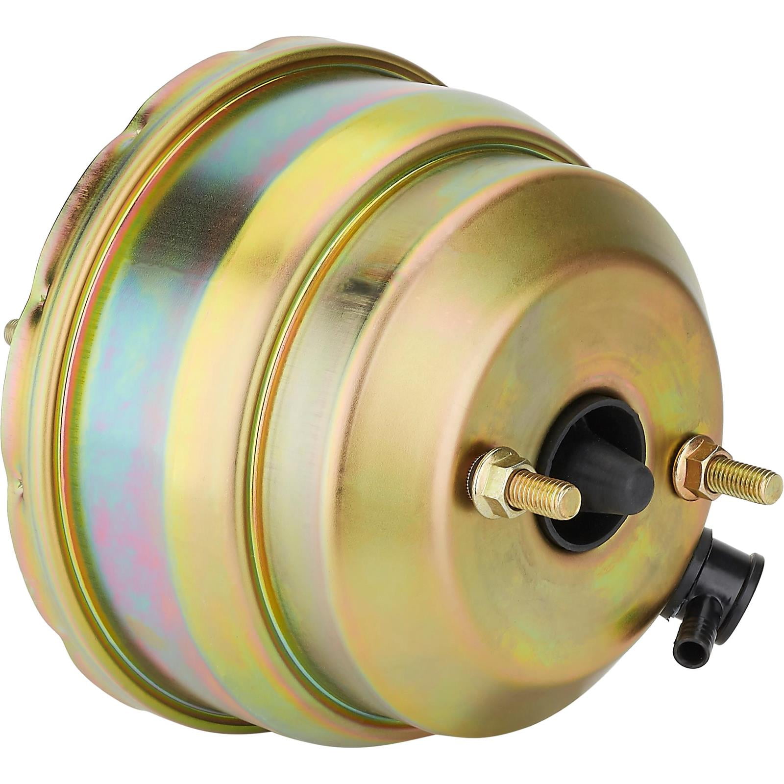 Speedway Motors Dual 8-Inch Brake Booster and 1-Inch Bore Master Cylinder Combo, Compact Under-Floor or Firewall Mount with 3/8-24 Ports and 4-Bolt 3-3/8 Inch Pattern
