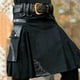 thumbnail image 4 of Nueva falda escocesa de verano para hombre, falda plisada con costuras en contraste a cuadros con bolsillo Pompotops oipoqjl22759, 4 of 6