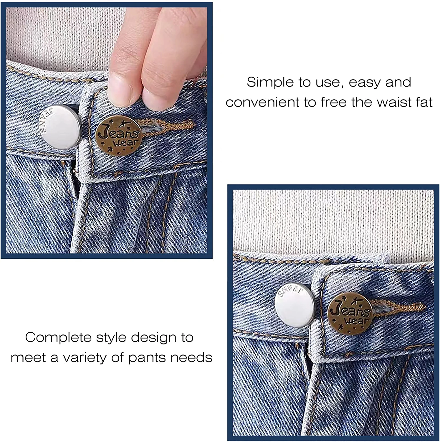 Rubber 15mm/18mm Pants Extender Buttons Flexible Waist Extenders For Loose  Jeans For Men Pants For Women & Men Pregnancy Loose Jeans For Men Skirt  From Kevin13, $0.15