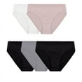 thumbnail image 2 of Womens Fruit of the Loom Breathable Self stripes Bikini Panties 5 Pack, 2 of 3
