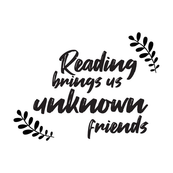 Family Reading Brings Us Unknown Friends Educational Quote Wall Decal Decoration Books Quote Book Lovers Bookish Quotes Fun Readers Lasts Years and Easily Removable - Size: 10 In(W) x 7 In(H)