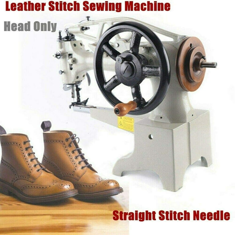 Sewing Machine 500SPM Heavy Duty Leather Sewing Stitching Machine Hand  Crank Single Needle Leather Shoe Patcher with 360°rotating Presser Foot for