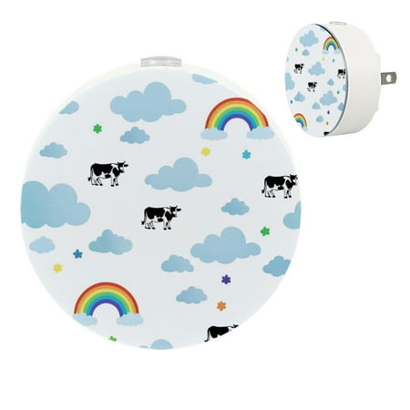 

YZUOUZY Lamp for Bedroom Small Lamp Bedside Lamps Set of 2 Spotted Cow Cartoon Rainbows Clouds