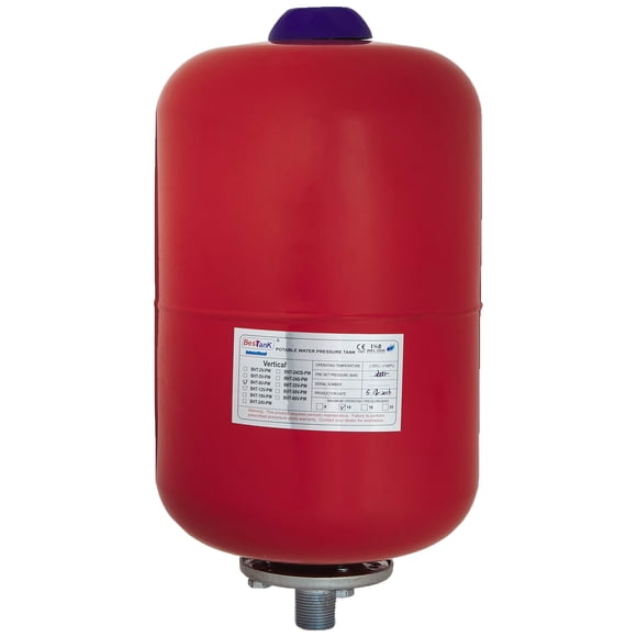 Duda Energy ExpTank-050VL-S 50 L/13.2 gallon Red Expansion Tank for Solar Water Heater Systems Thermal Pressure Protection