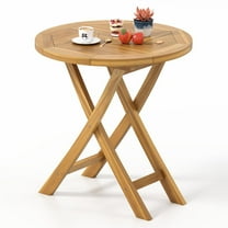 GVN Dining Room Table,Dining Table,Patio Teak Wood Dining Table with Slatted Tabletop and Sturdy X-Shaped Frame