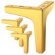 thumbnail image 1 of piezas de tamaño de patas de muebles de metal negro, patas de muebles de TV Lowboard, patas de gabinete para gabinete, gabinetes de TV-dorado JFHHH pequeña, 1 of 5