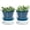 Blue, variant on GYA 4 Inch Design Self Watering Planter for Indoor Plants, Blue Terracotta Pot with Cylinder Glass Cup, Set of 2, 37-Y-A-4