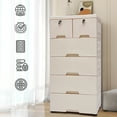 Loyalheartdy 6 Plastic Drawer Dresser Storage Chest Bedroom Tower Closet Organizer Furniture