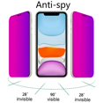 thumbnail image 2 of BWEDXEZ Paquete de 2 Protectores de Pantalla de Vidrio Templado Antirreflejo y Privacidad para iPhone XR de 6.1", 2 of 5