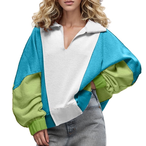 MaFYtyTPR Womens Sweatshirt Tops Women's Loose Long Sleeve Round Neck T-Shirt Bottoming Top Green S