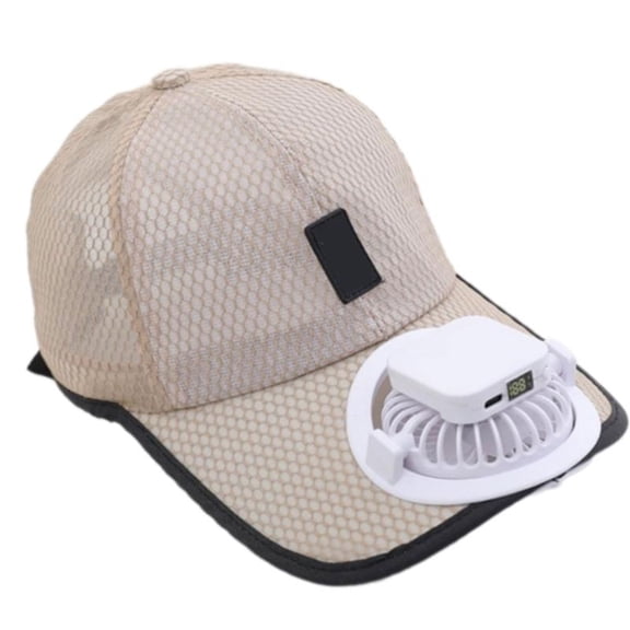 ANXPTIME Solar Powered USB Charging Cooling Fan Hat Outdoor Activity Mesh Baseball Hat