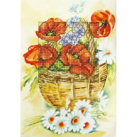 UPC: 5906735259834 | Complete cross stitch kit – greetings card Wild flowers 6212