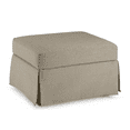 thumbnail image 3 of Bush Home Harper Storage Ottoman with Tray and Slipcover in Sand Basketweave Fabric, 3 of 4
