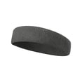 thumbnail image 2 of QURATI Workout Headbands Sports Headbands Wide Elastic Hair Bands Yoga Running Sports Travel Indoor Fitness Gym Dark Gray One Size, 2 of 4