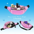 thumbnail image 5 of Uxcell 80s Fanny Pack for Women 2 Pack Waist Bag 90s Fanny Pack Purple Dark Pink, 5 of 8
