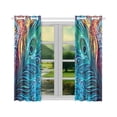 thumbnail image 2 of BSDHOME Peacock Feather Window Curtain Kitchen Curtain 26x39 inches (Two Pieces), 2 of 3