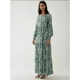 thumbnail image 6 of Printed Long Sleeve Viscose Maxi Dress, 6 of 6