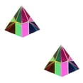 thumbnail image 4 of Billuyoard Cubo colorido decoración de escritorio juguete a presión multicolor dulce regalo entretenimiento mano de obra fina cubos de vidrio 5 cm, pirámide 2piezas, 4 of 6
