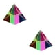 thumbnail image 4 of Ounissouiy Cubo colorido decoración de escritorio juguete a presión dulce regalo entretenimiento mano de obra fina tamaño compacto de larga 5 cm, pirámide 2piezas, 4 of 6