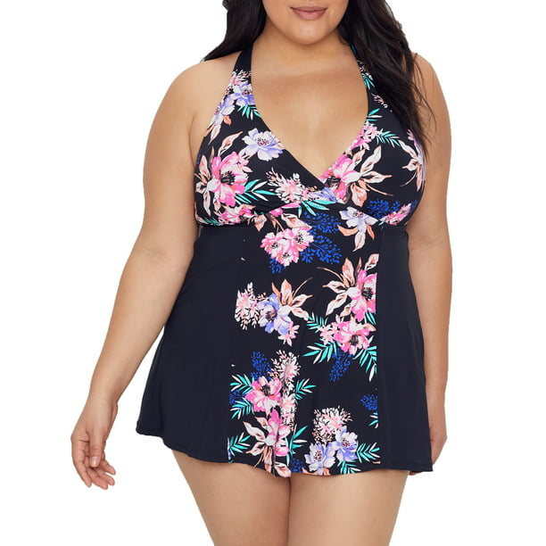 Leilani - Leilani Womens Plus Size Kauai Garden Swim Dress Style ...