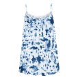 thumbnail image 4 of Usmixi Womens Tank Tops Fashion Loose Pleated Swing Strap Vest Going out Camisole Shirts Summer Trendy Tie-Dye Print Crewneck Sleeveless Shirts Blouse Light Blue l, 4 of 5