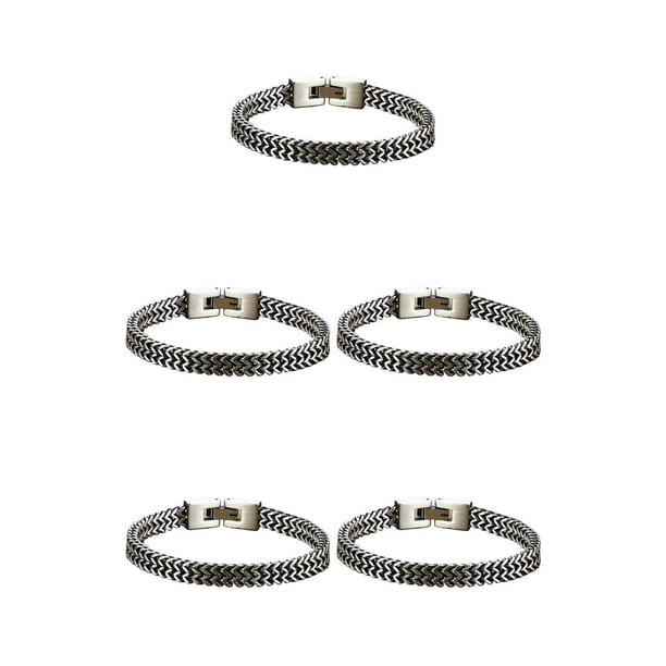 Brazalete de acero de Titanio Sonducket Estilo europeo americano Cadena de mano trenzada Vintage