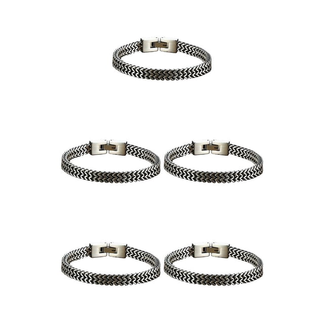 Brazalete de acero de Titanio Sonducket Estilo europeo americano Cadena de mano trenzada Vintage
