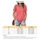 thumbnail image 5 of Camiseta de manga soplada para mujer, blusa de manga corta con cuello en V, informal, holgada, de Color puro, para citas, 5 of 5
