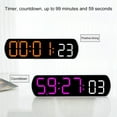thumbnail image 6 of AAA Batteries Timer Clock Compact Design Desktop Table Clock Digital Alarm Dual Alarm Desktop Table Clock Green (blue), 6 of 7