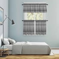 thumbnail image 5 of Grey Black Boho Kitchen Curtains Sets for Windows 36 Inch Length, Vintage Ethnic Tribe Abstract Art Rod Pocket Window Treatments Tier Curtains and Valances Set for Bedroom/Bathroom, 5 of 8
