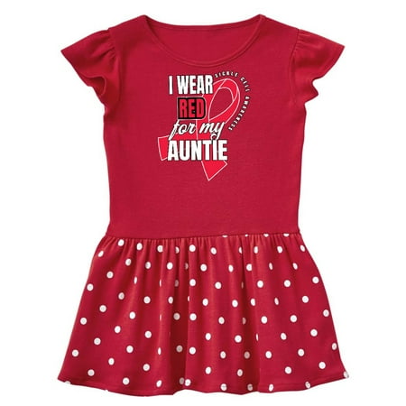 

Inktastic Sickle Cell Awareness I Wear Red For My Auntie Gift Baby Girl Dress