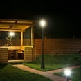 thumbnail image 4 of Barara King 92.5" Outdoor Lamp Post Light, Solar-Powered Streetlight, w/ Clear Glass, Black, 4 of 11